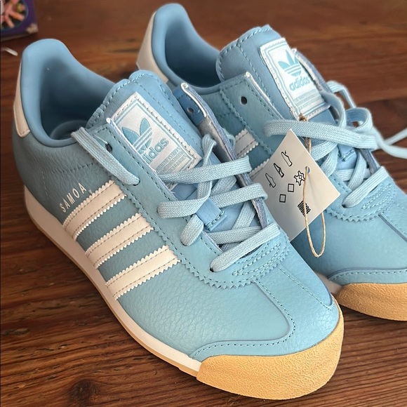 adidas Other - Adidas Samoa Sky Blue and White Sneakers